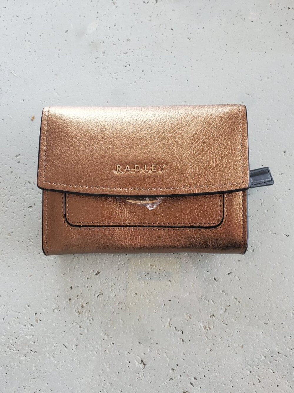 RADLEY ! Willis Street metallic gold leather Bifold wallet